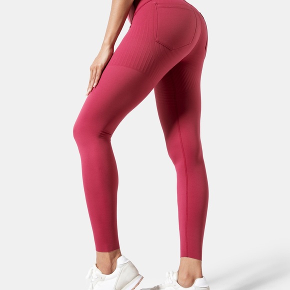 Body Sculpt Pocket Leggings  high compression full length(Baked Apple ) - Picture 3 of 11